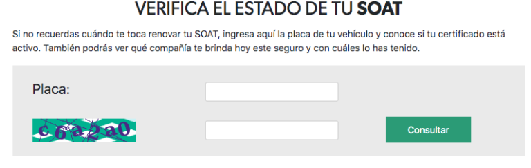 Cómo saber si tengo SOAT Verifica si tu SOAT está vigente